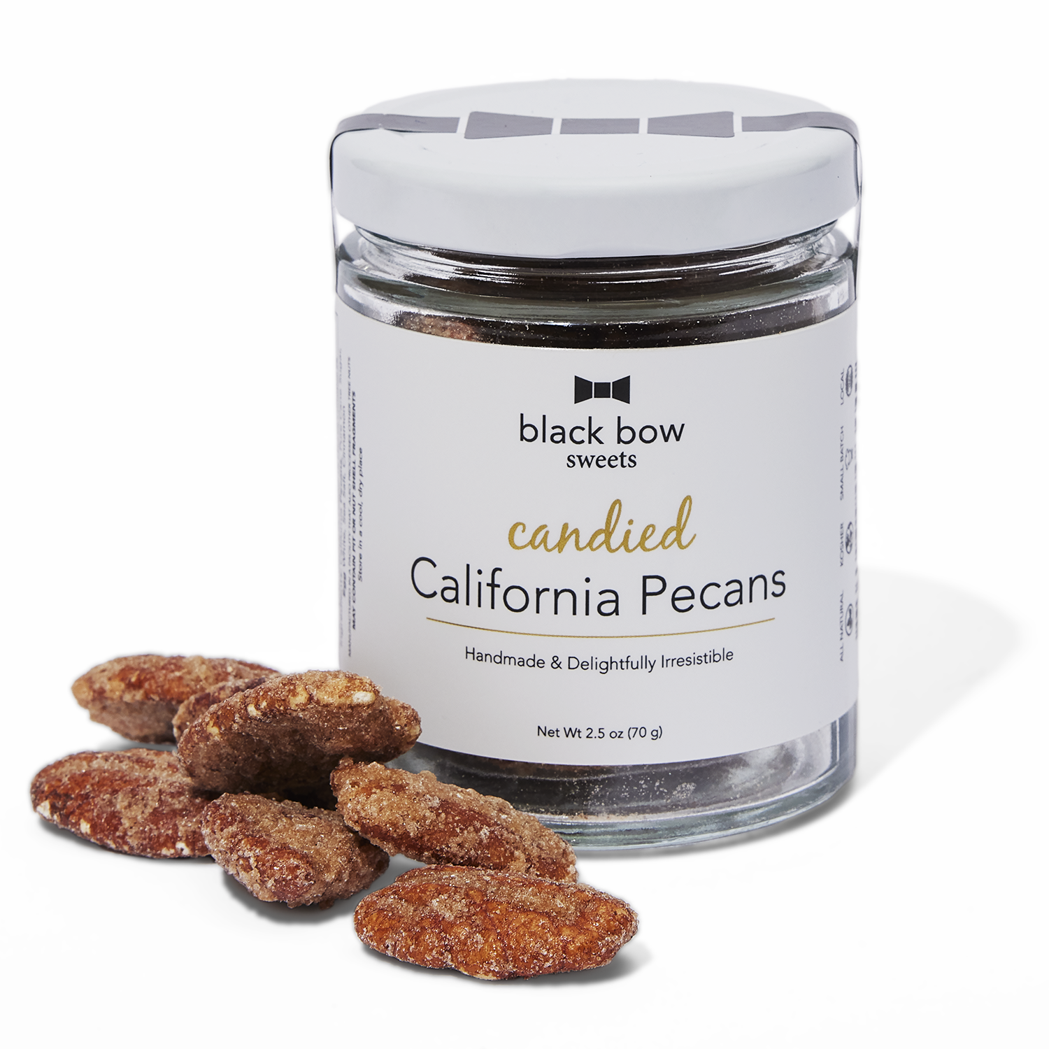 Black Bow Sweets, Candied California Pecans