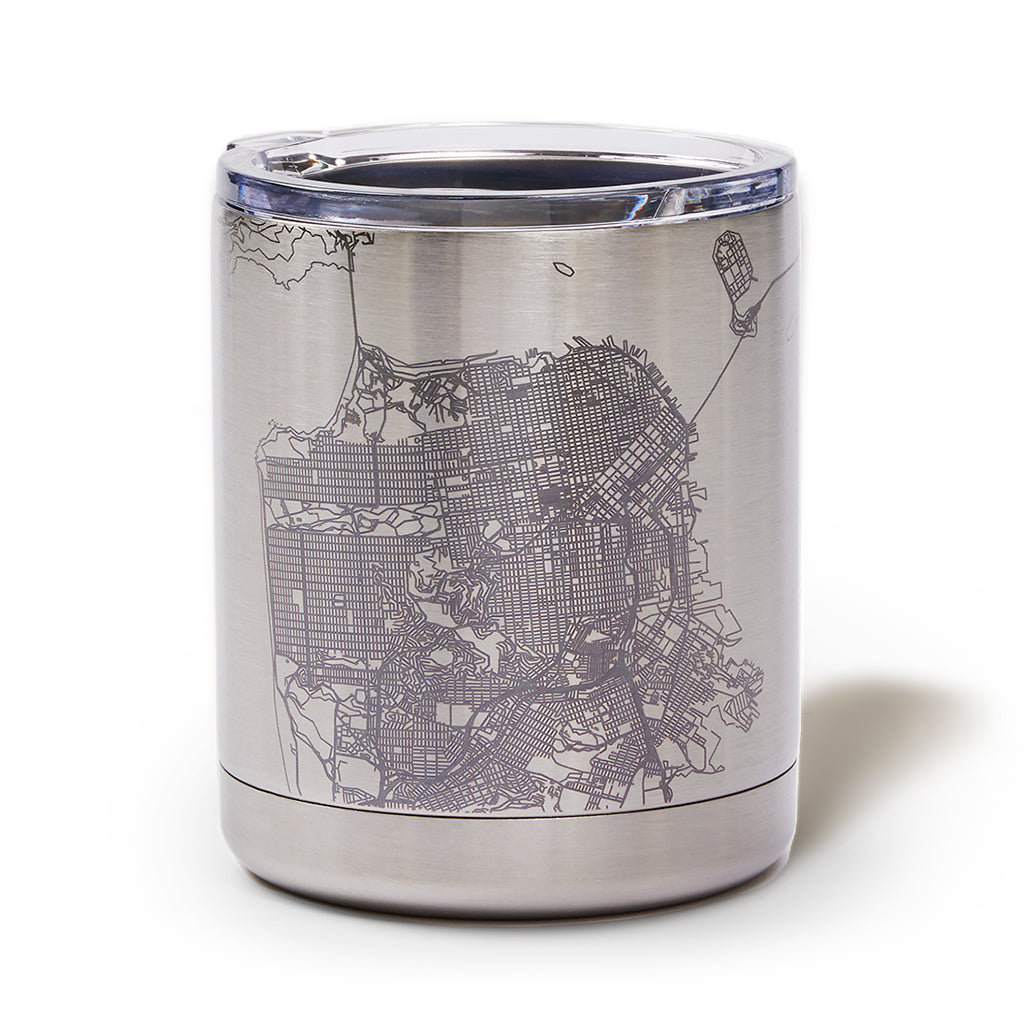 Jace Maps, San Francisco Map Short Stainless Steel Tumbler