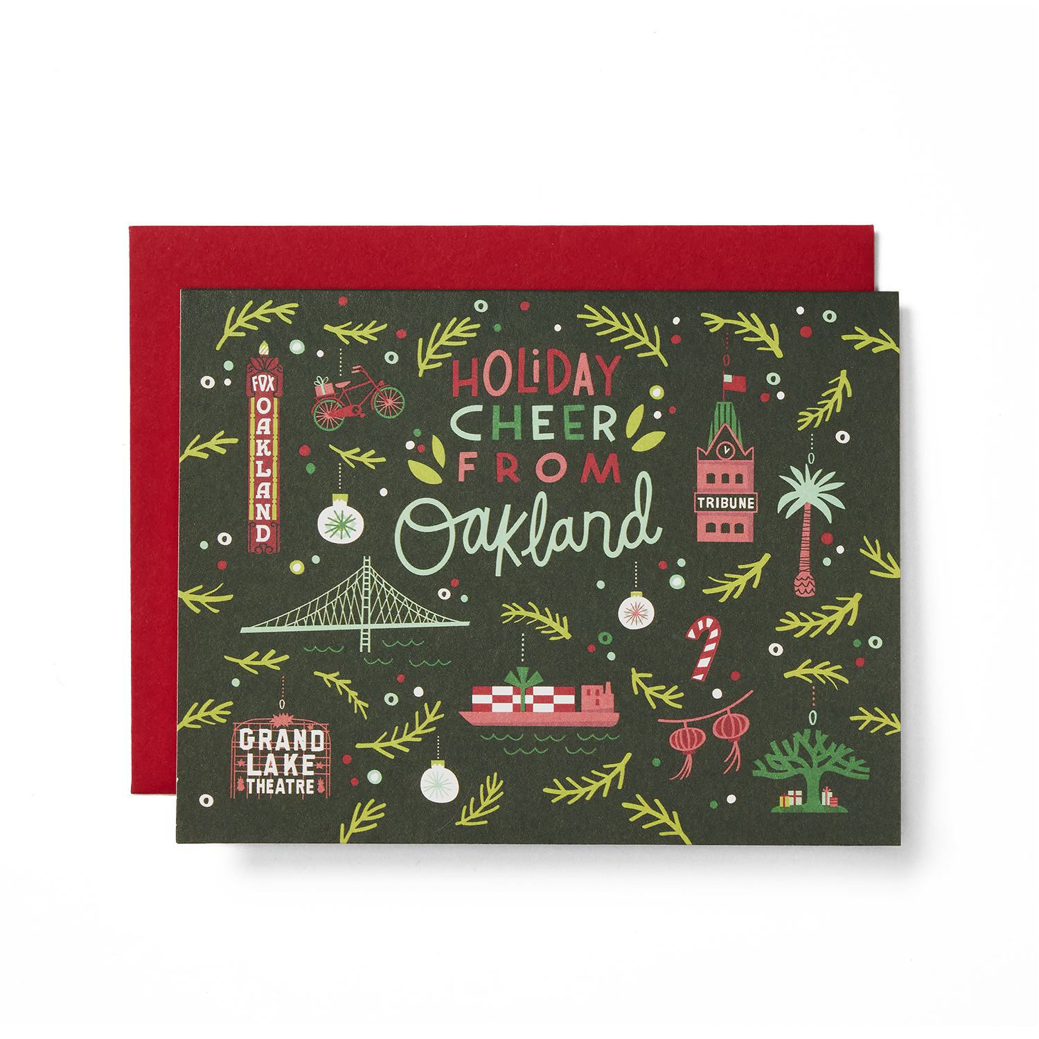 Paper Parasol Press, Holiday Cheer from Oakland card