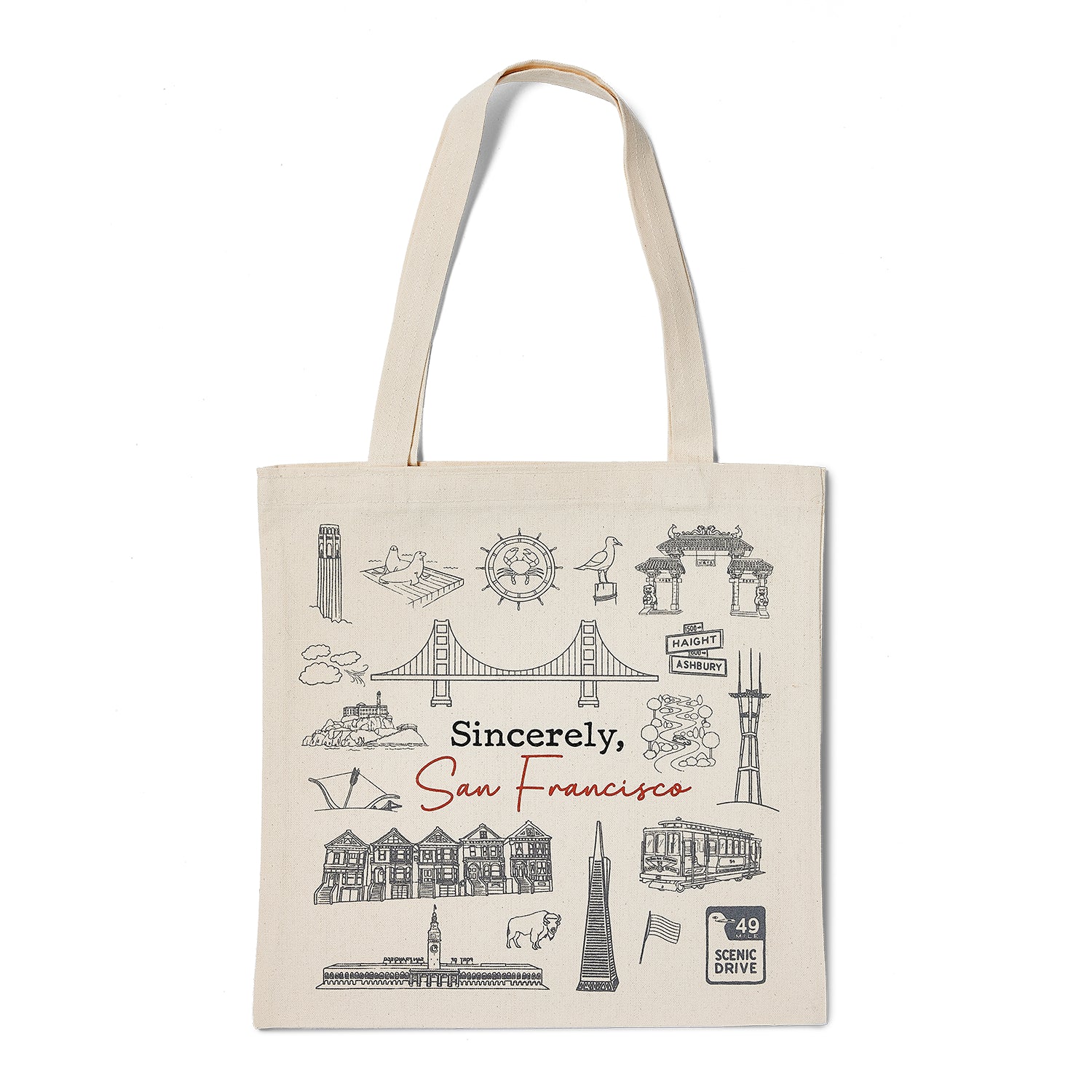 Sincerely SF, San Francisco Tote Bag
