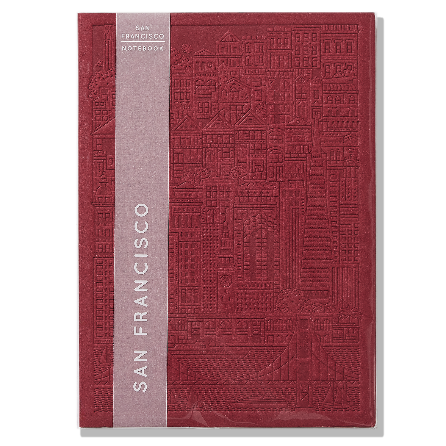 The City Works, Embossed San Francisco Notebook in Red