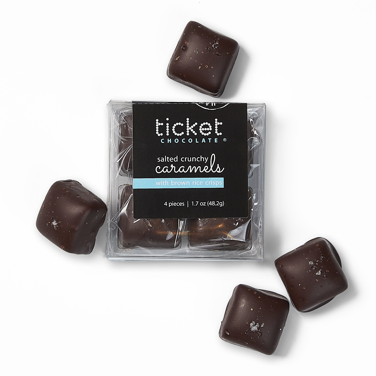 Ticket Chocolate, Salted Crunchy Caramels