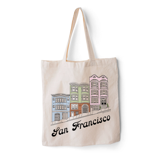 By Aleisha, San Francisco Houses Tote