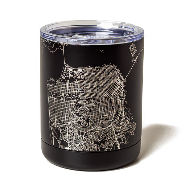 Jace Maps, San Francisco Map Short Black Tumbler