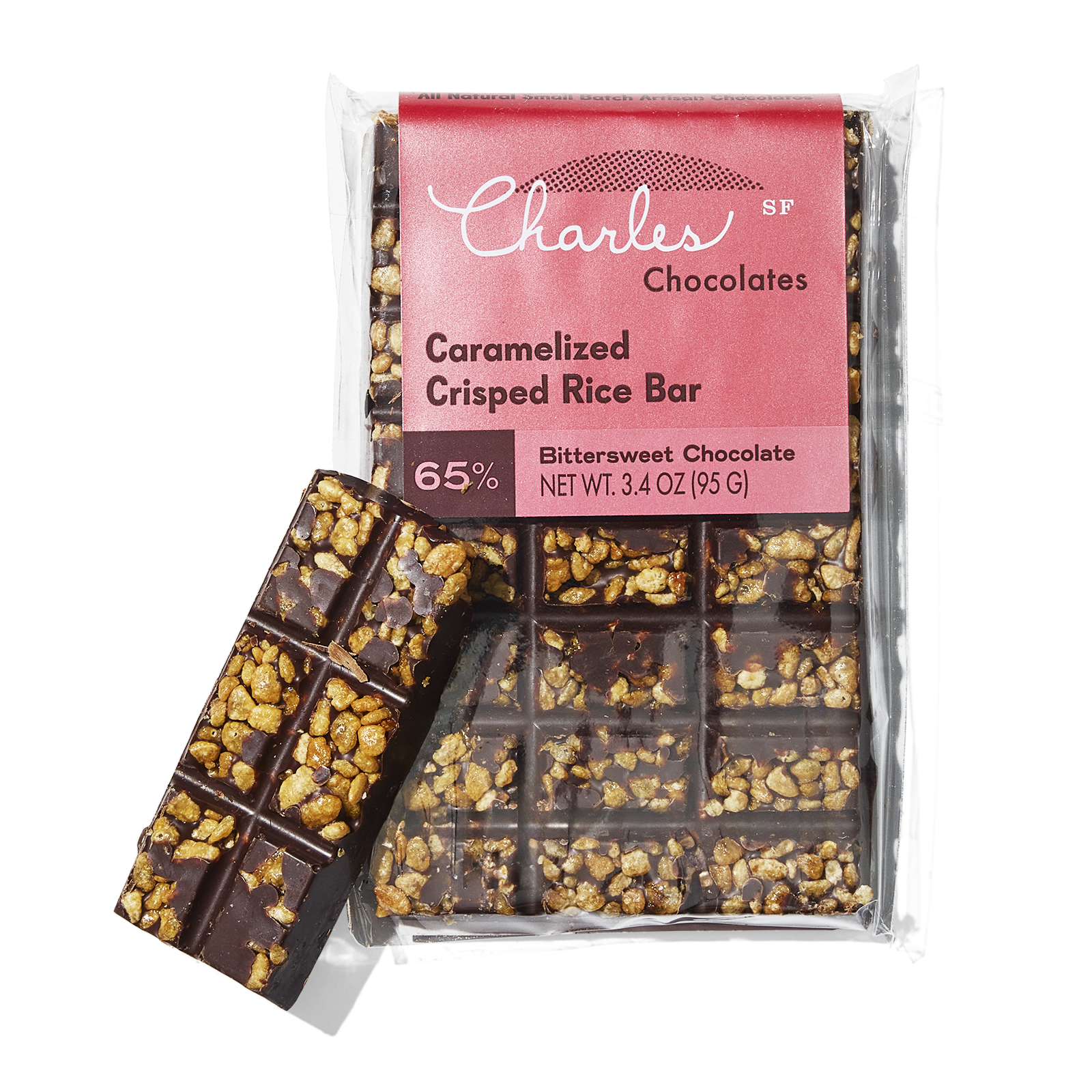 Charles Chocolates, Dark Chocolate Caramelized Crisped Rice Bar