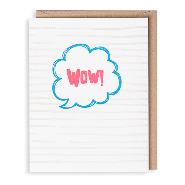 Lucky Bee Press, WOW! letterpress card