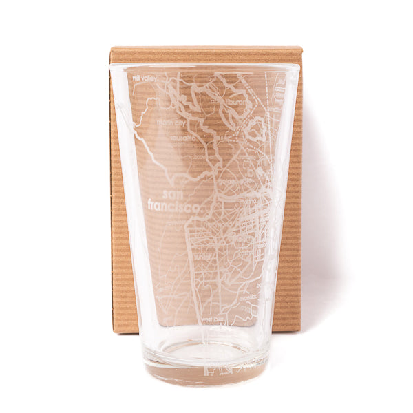 Well Told Design, Map of SF and Oakland Pint Glass
