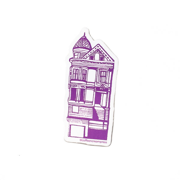 Coffee n Cream Press, San Francisco Victorian House Sticker