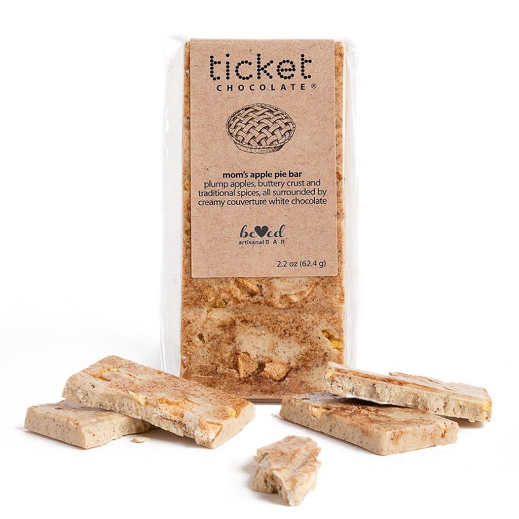 Ticket Chocolate, Mom's Apple Pie White Chocolate Bar