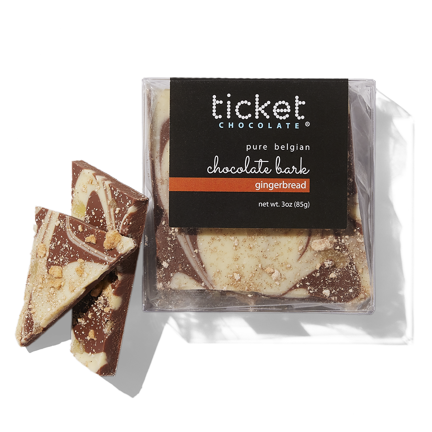 Ticket Chocolate, Gingerbread Chocolate Bark