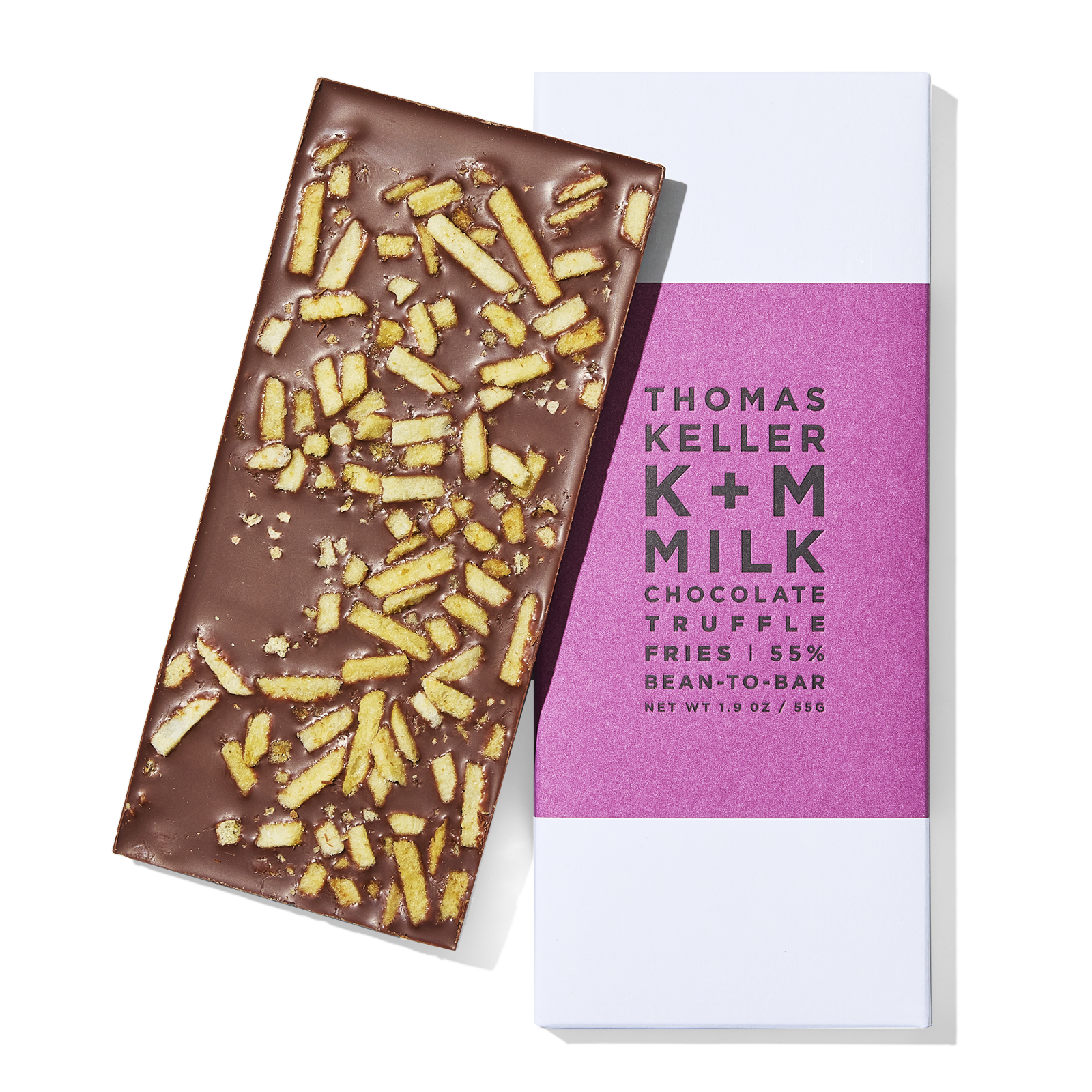K+M Chocolate, Truffle Fries Milk Chocolate Bar