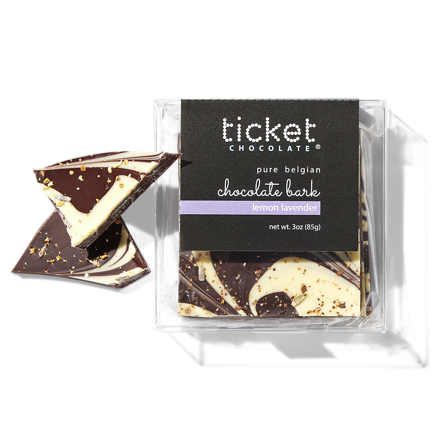 Ticket Chocolate, Lemon Lavender Chocolate Bark