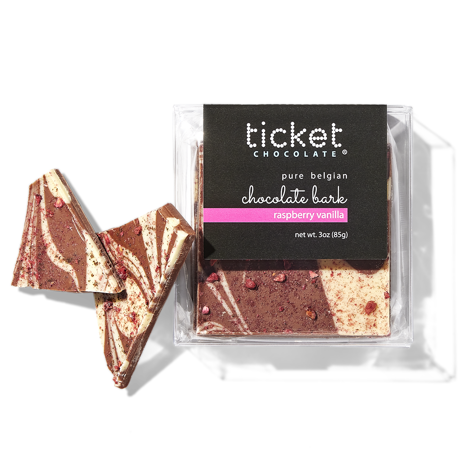 Ticket Chocolate, Raspberry Vanilla Bark