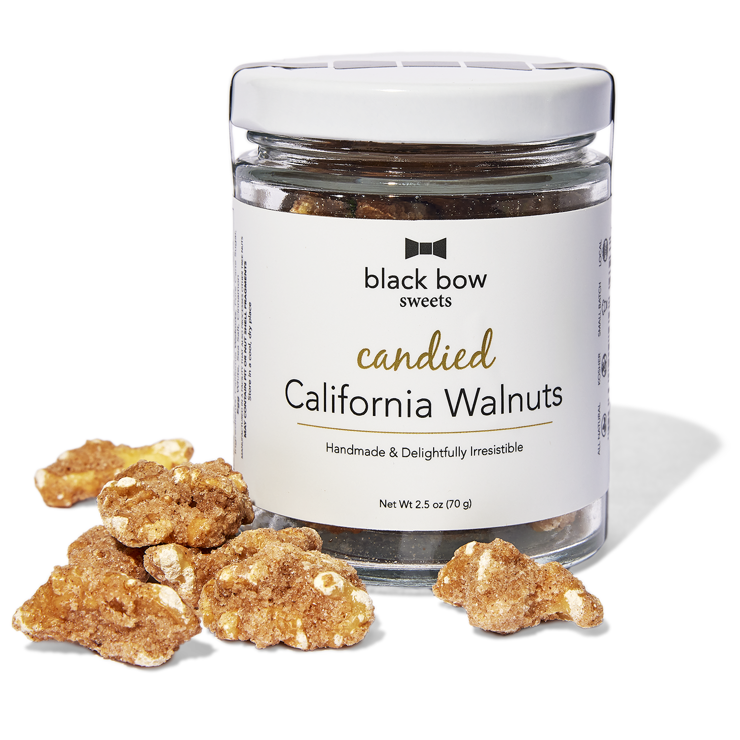 Black Bow Sweets, Candied California Walnuts