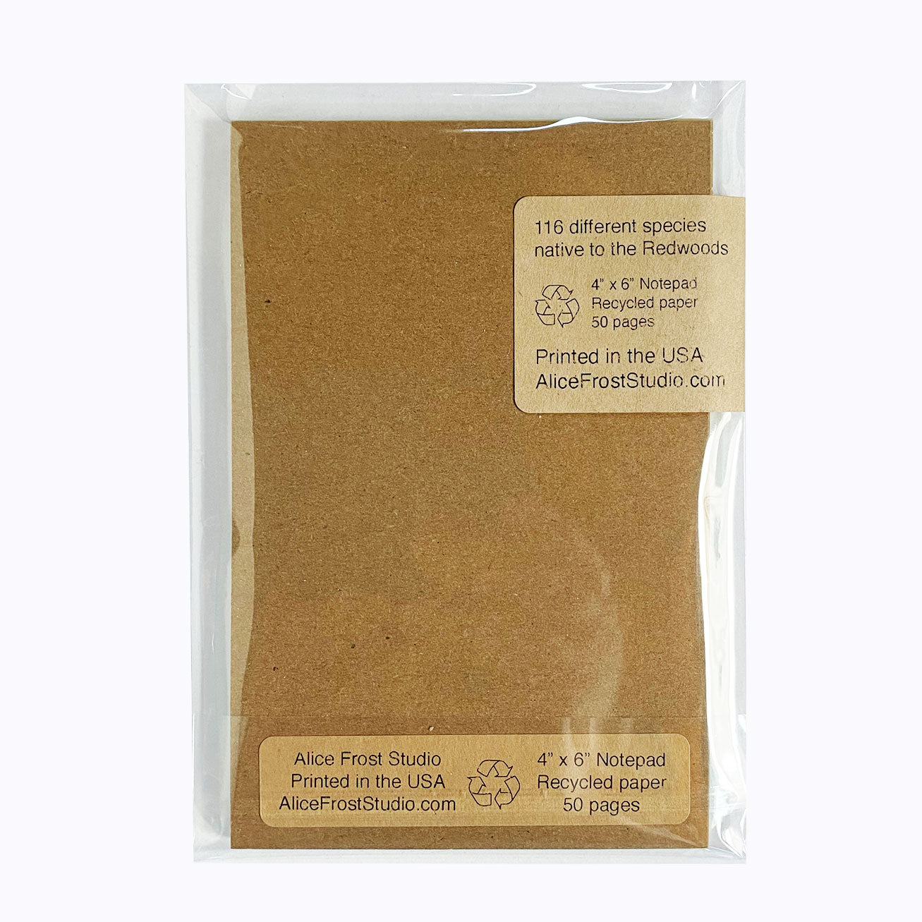 Alice Frost Studio, Redwood Tree Recycled Notepad