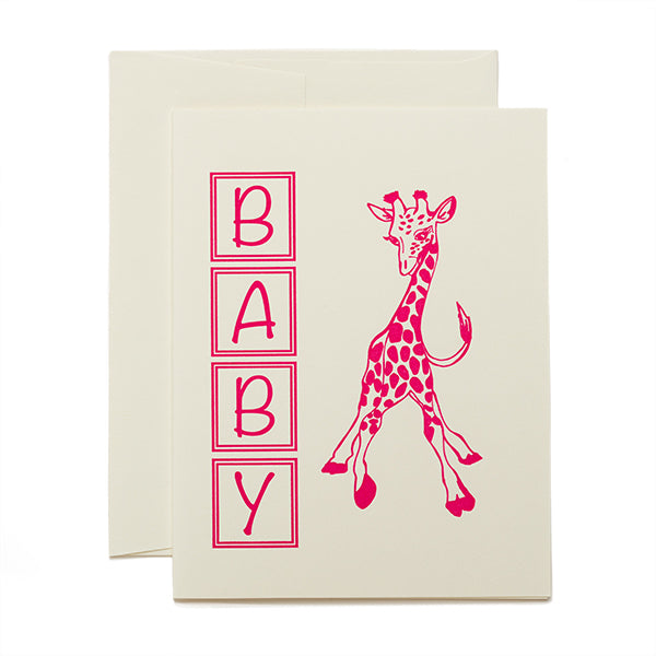 Coffee n Cream Press, Baby letterpress card