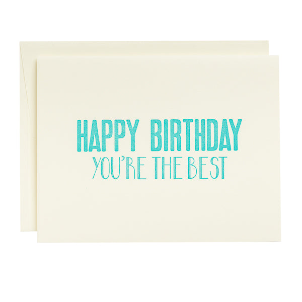 Coffee n Cream Press, Happy Birthday letterpress card