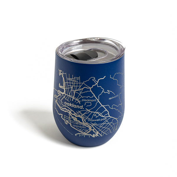 Well Told Design, Map of San Francisco & Oakland Wine Tumbler
