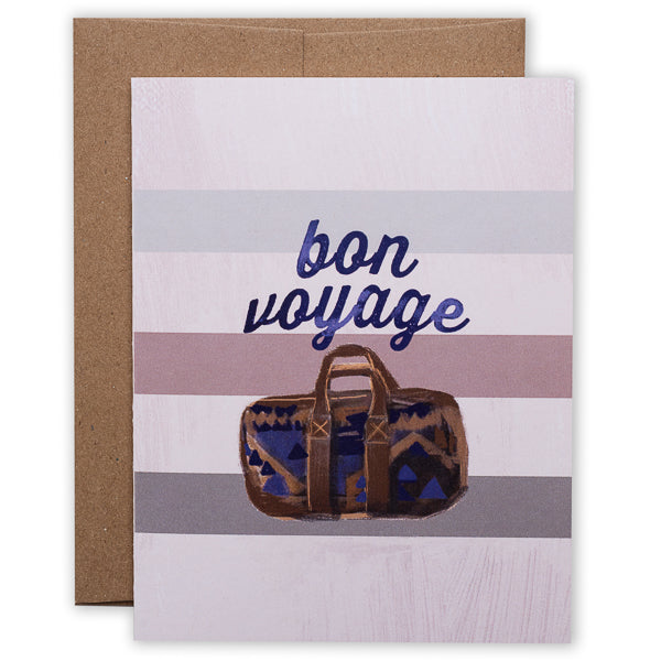 Ferme à Papier, Bon Voyage blue foil card