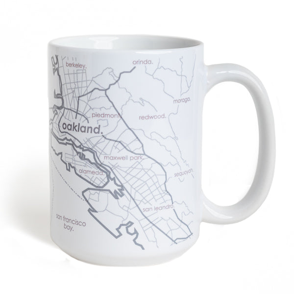 Well Told Design, Map of SF & Oakland Ceramic Mug