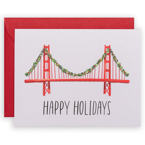 doodles.ink, Golden Gate Bridge Happy Holidays card