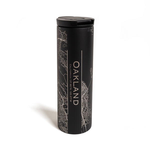 Jace Maps, Oakland Map Tall Black Tumbler