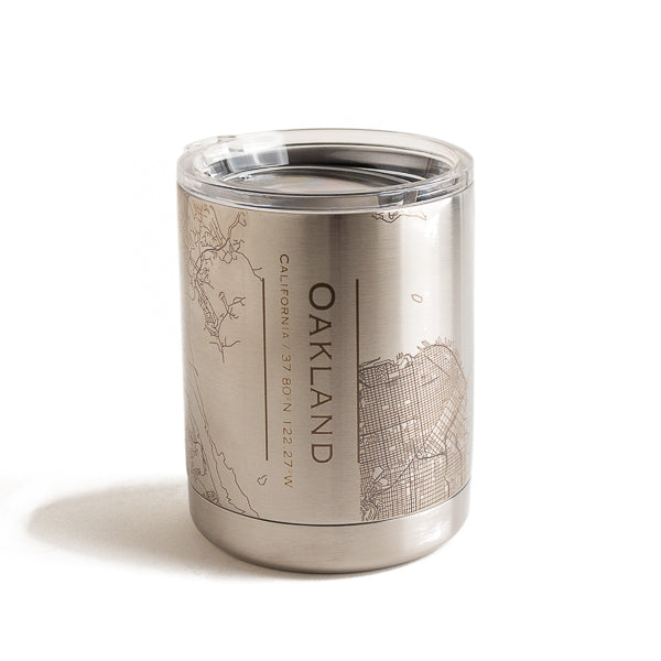 Jace Maps, Oakland Map Short Stainless Steel Tumbler