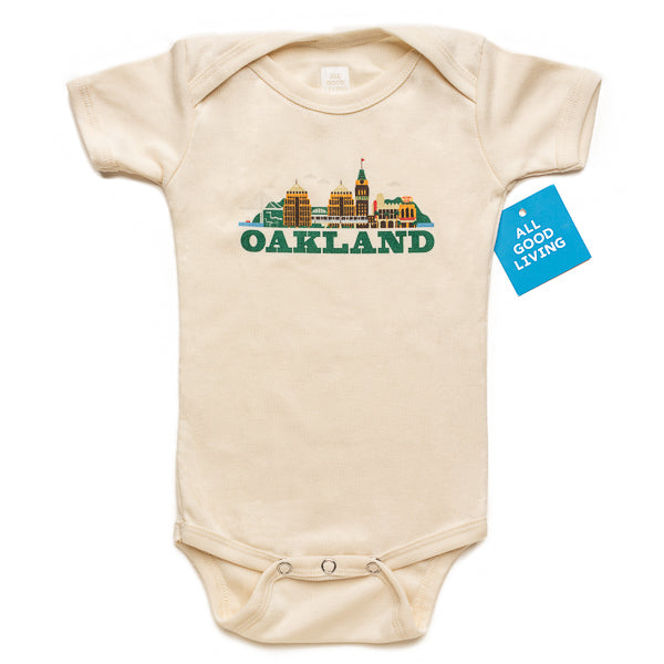 All Good Living, Oakland Cityscape Baby Onesie