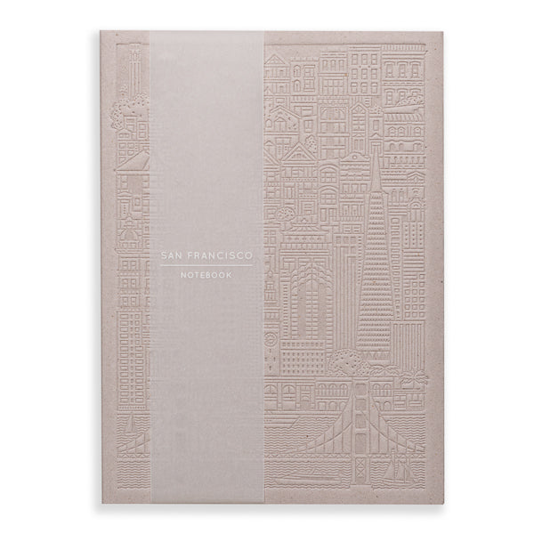 The City Works, Embossed San Francisco Notebook in Foggy Gray