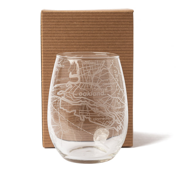 Well Told Design, Map of SF and Oakland Stemless Glass