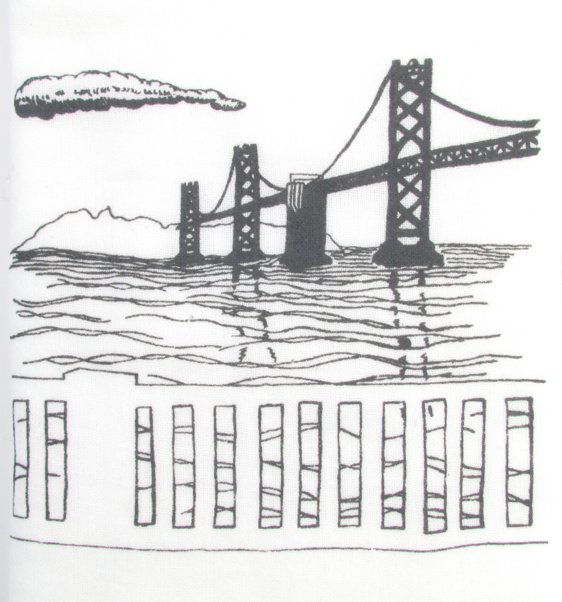 The Heated, Bay Bridge Tea Towel