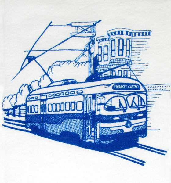 The Heated, F-Market Muni Train Tea Towel