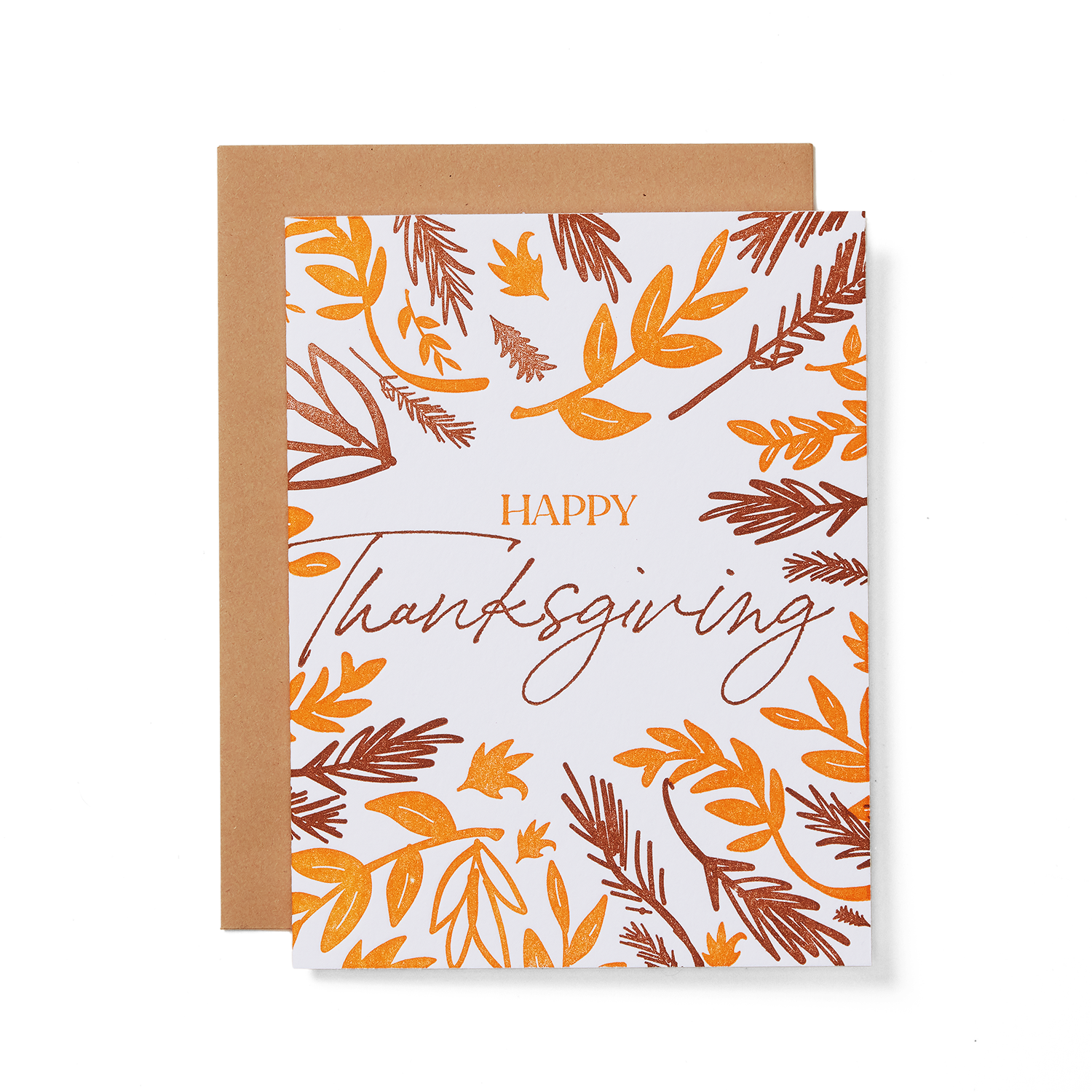 Lucky Bee Press, Happy Thanksgiving letterpress card