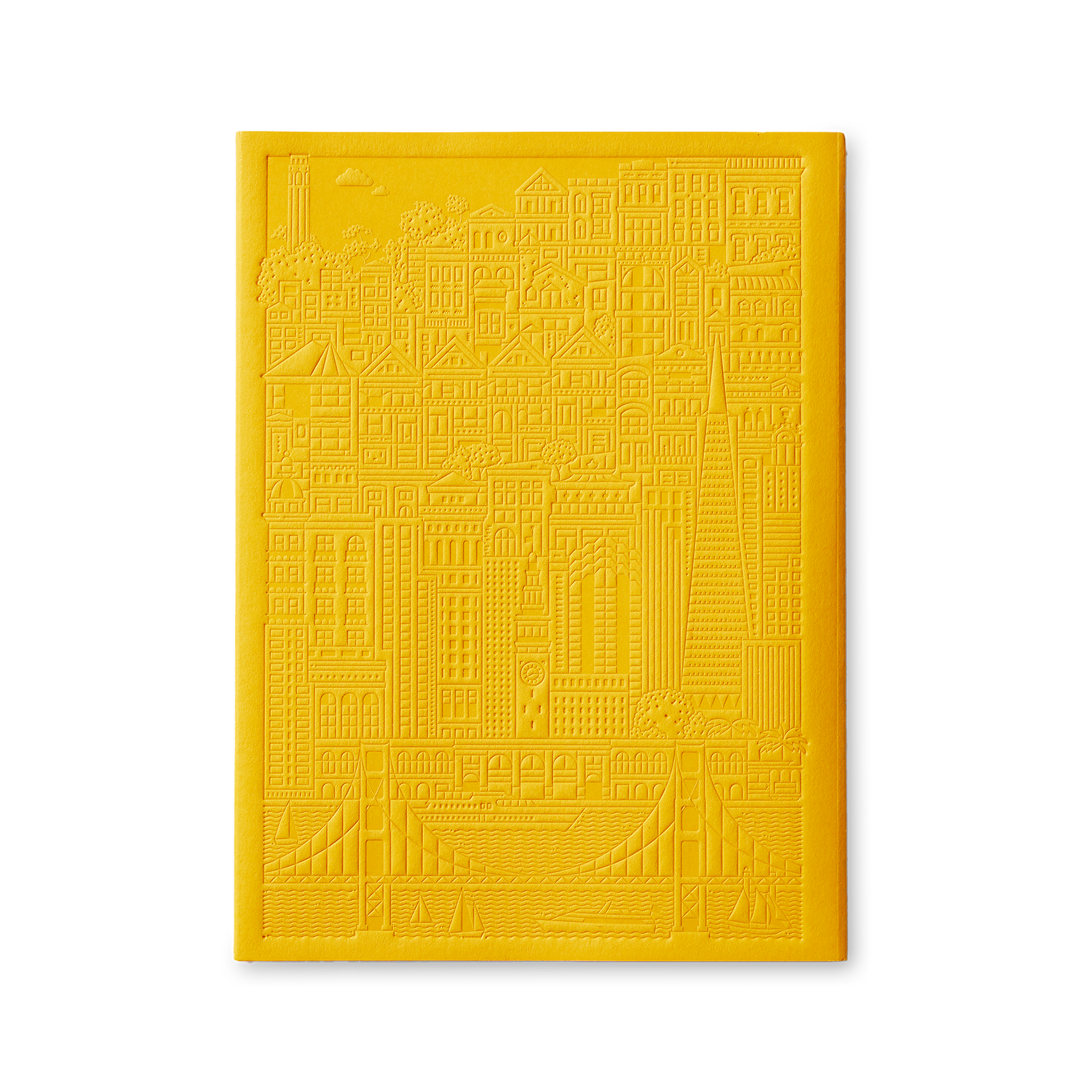 The City Works, Embossed San Francisco Notebook in Bright Yellow