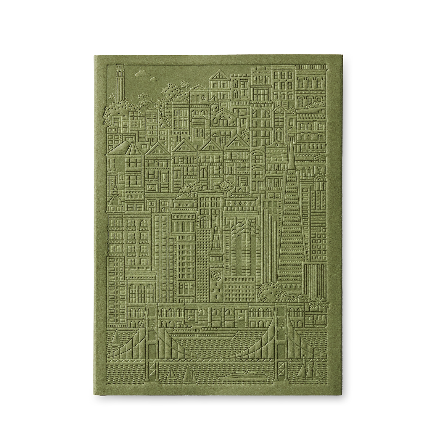 The City Works, Embossed San Francisco Notebook in Green