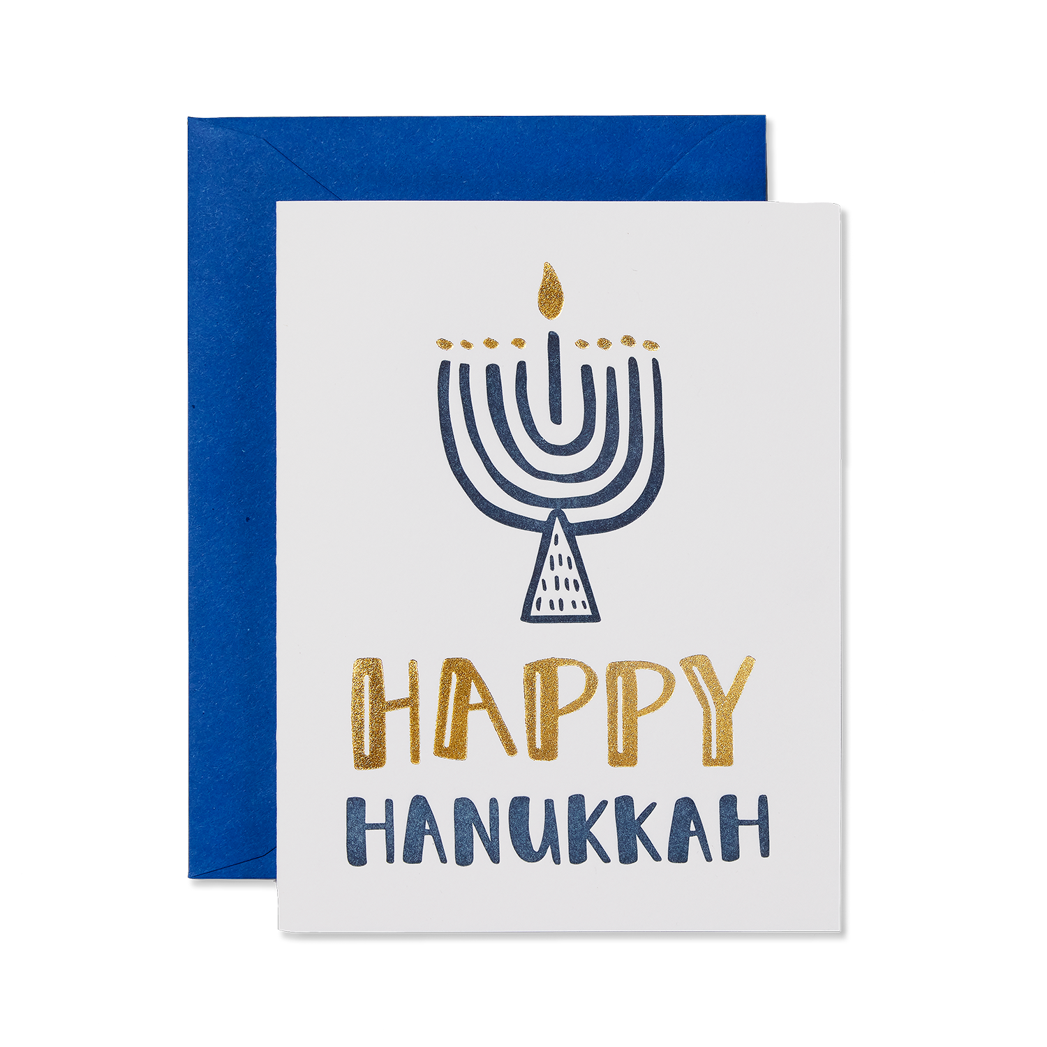 Paper Pony Co, Hanukkah Menorah Gold Foil Card