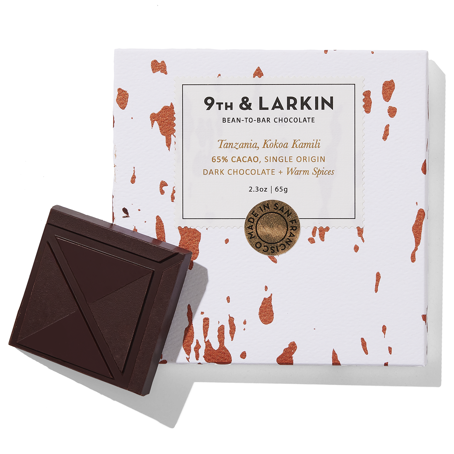 9th & Larkin, Kokoa Kamili Tanzania Dark Chocolate Bar with Warm Spices
