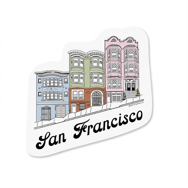 By Aleshia, San Francisco Houses Sticker