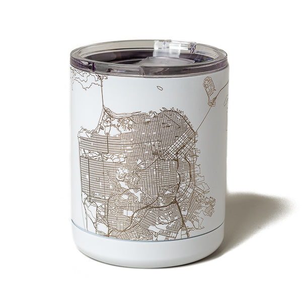 Jace Maps, San Francisco Map Short White Tumbler