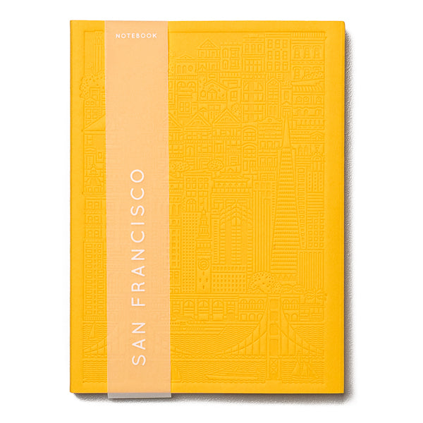 The City Works, Embossed San Francisco Notebook in Bright Yellow