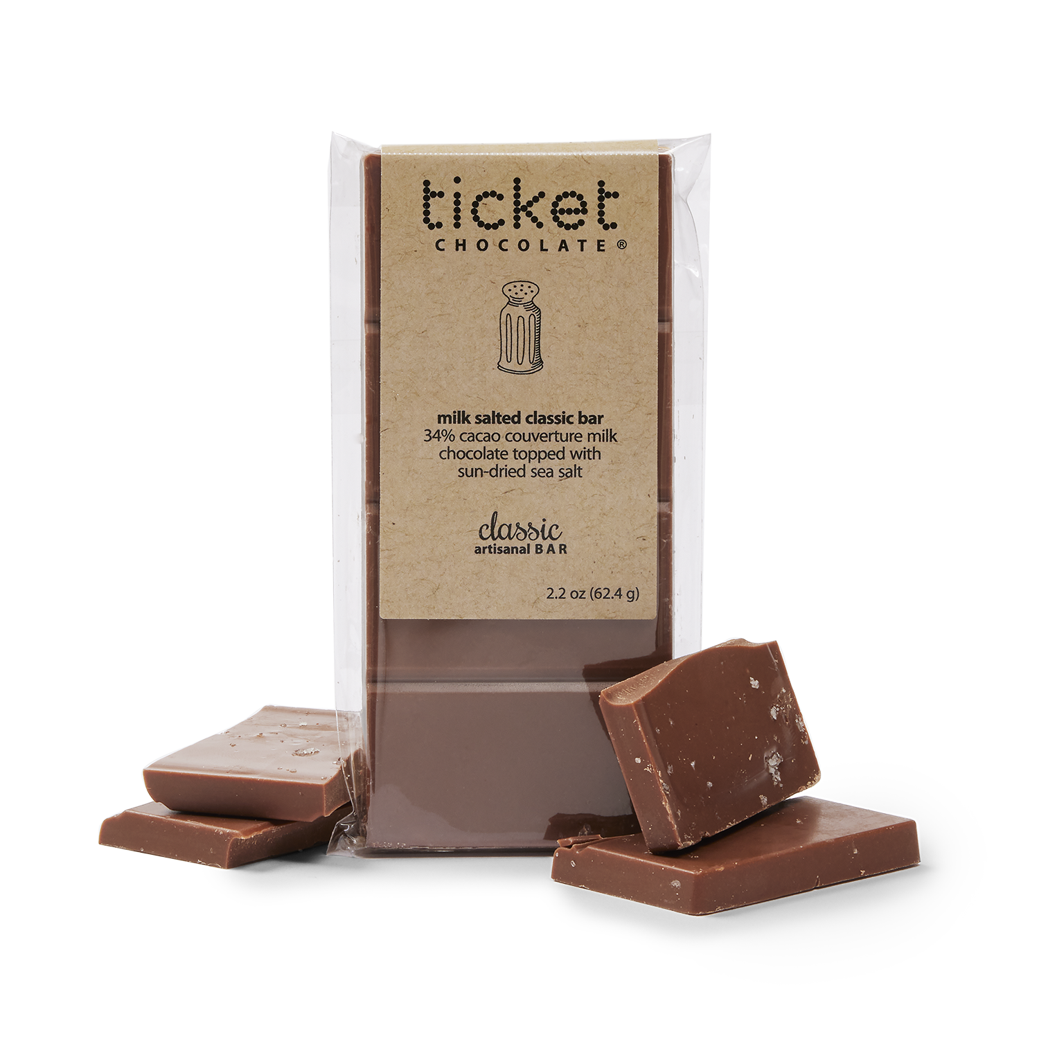 Ticket Chocolate, Milk Salted Classic Bar