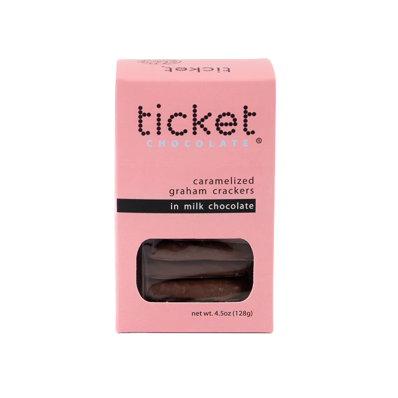 Ticket Chocolate, Milk Chocolate Caramelized Graham Crackers