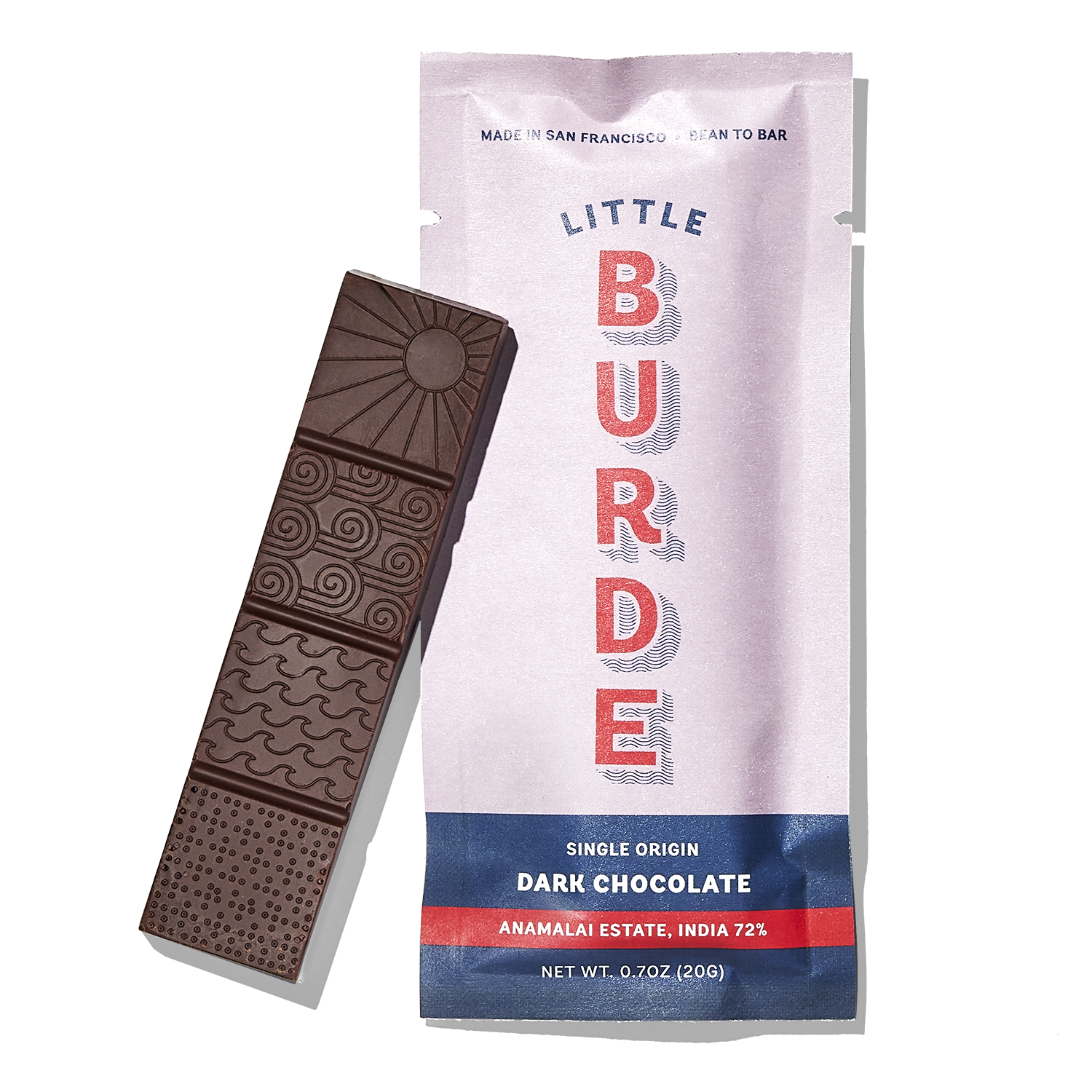 Little Burde, Anamalai Estate India 72% Dark Chocolate Mini Bar