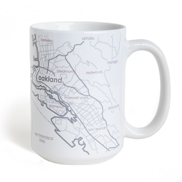 Well Told Design, Map of SF & Oakland Ceramic Mug