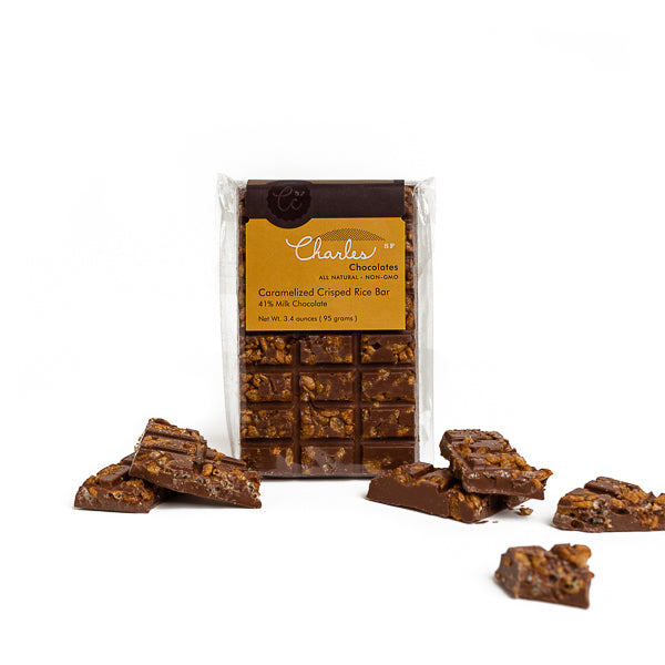 Charles Chocolates, Milk Chocolate Caramelized Crisped Rice Bar