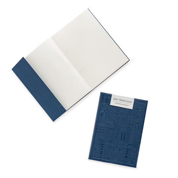 The City Works, Embossed San Francisco Notebook in Dark Blue