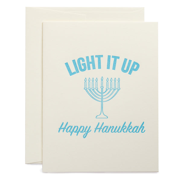 Coffee n Cream Press, Happy Hanukkah letterpress card