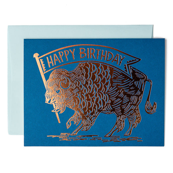 Paper Parasol Press, Happy Birthday copper foil card