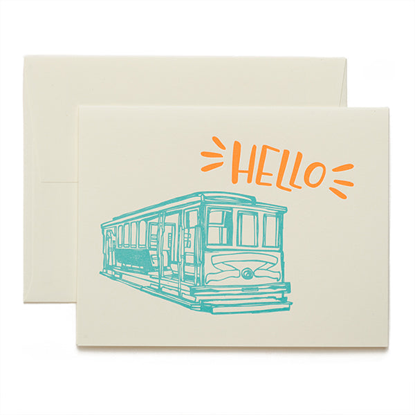 Coffee n Cream Press, Hello letterpress card