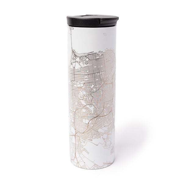 Jace Maps, San Francisco Map Tall White Tumbler